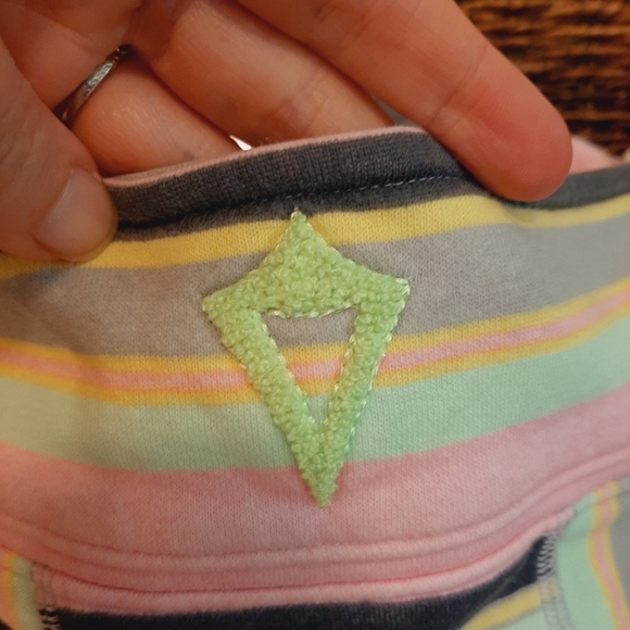 Ivivva by Lululemon Girl's Good In The Hood Stripe Hoodie Sweatshirt Jacket 10 - Picture 4 of 13